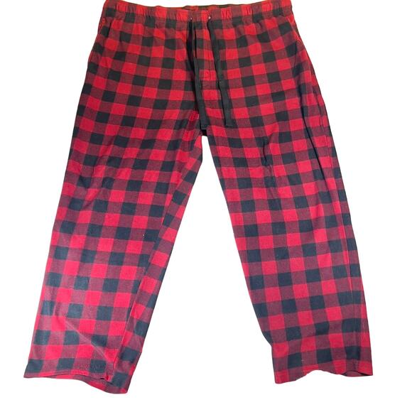 Berkley Jensen Flannel Loungewear Pants Men's XXL Red/Blue Check Sweatpants - Picture 1 of 11